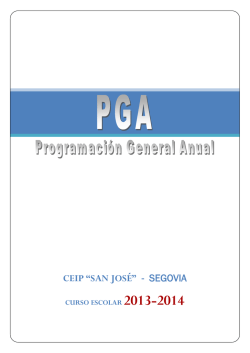 P.G.A. curso escolar 2010 - 2011 - CEIP San José