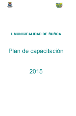 plan anual capacitación 2015 - Paula Mendoza Bravo, Concejala de