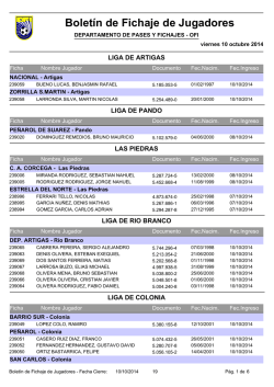 Bolet&iacute;n Fichajes OFI al 10/10/2014