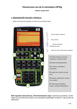 Manual para uso de la calculadora HP50g - Mario Bermejo