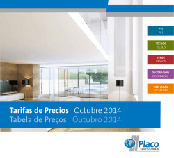 Tarifas de Precios Octubre 2014 Tabela de Pre&ccedil;os Outubro - Placo