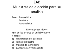 EAB Muestras de elección para su analisis