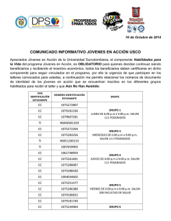 Comunicado 15 de octubre de 2014 - Universidad Surcolombiana