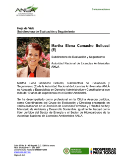 Martha Elena Camacho Bellucci (E) - ANLA