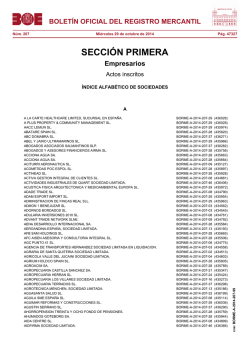 bolet&iacute;n oficial del registro mercantil - BOE.es