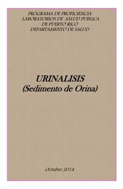 Urinalisis (Sedimento de Orina) - Departamento de Salud