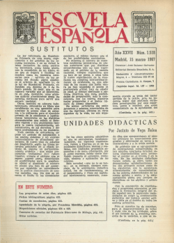 Escuela española - Año XXVII, núm. 1518, 15 de marzo de 1967