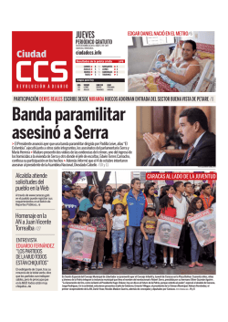 Banda paramilitar asesinó a Serra - Ciudad CCS