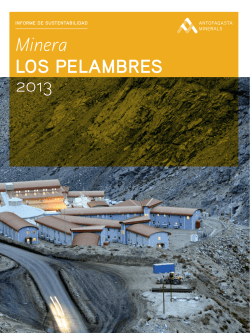 Reporte de Sustentabilidad - Minera Los Pelambres