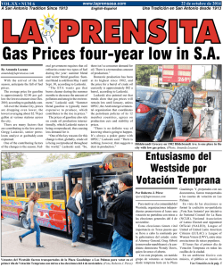 Gas Prices four-year low in S.A. - La Prensa De San Antonio