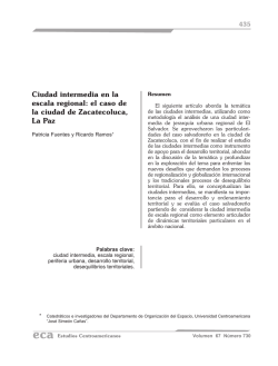 Ciudad intermedia en la escala regional: el caso de la ciudad de