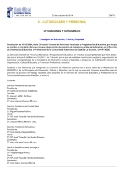 II.- AUTORIDADES Y PERSONAL - ANPE Albacete Castilla