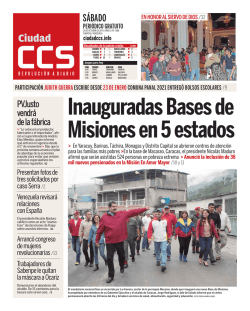 S&Aacute;BADO - Ciudad CCS
