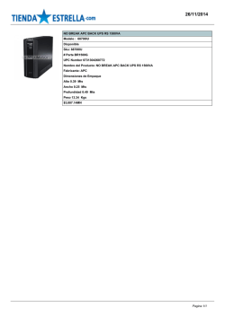 NO BREAK APC BACK UPS RS 1500VA Modelo : 68700IU