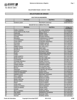 SOLICITUDES DE GRADO - Universidad EAFIT