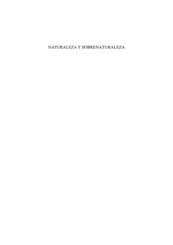 naturaleza y sobrenaturaleza - Dadun - Universidad de Navarra