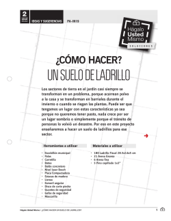 UN SUELO DE LADRILLO - Hágalo Usted Mismo