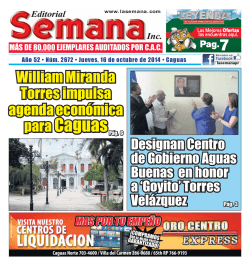 William Miranda Torres impulsa agenda económica - La Semana