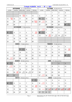 Calendario evalua profe curso 2014-15