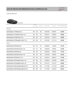 Descargar tabla de precios (PDF) - Audi