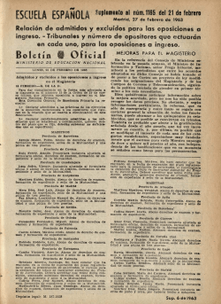 Año XXIII, Suplemento al núm. 1165 de febrero de 1963 - Biblioteca