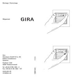 Montage / Demontage Wippenset Gira Giersiepen GmbH &amp