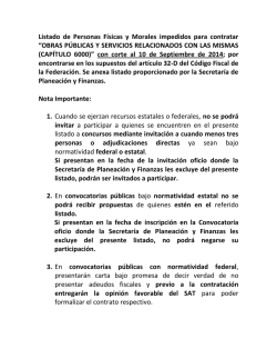 Listado de Personas F&iacute;sicas y Morales impedidos - secotab.gob.mx