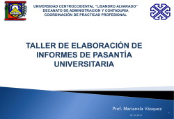Taller de Elaboración de Informes - Universidad Centroccidental