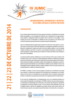 21 | 22 | 23 DE OCTUBRE DE 2014 - Facultad de Periodismo y