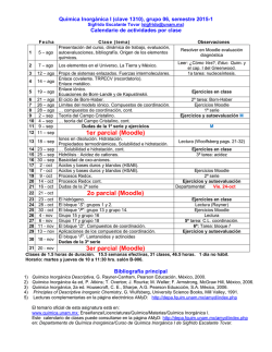 Estructura de la Materia semestre: 98-1 - DePa - UNAM