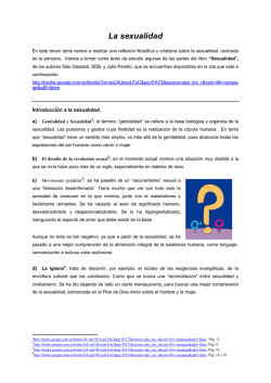 La sexualidad