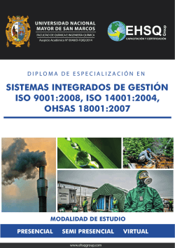 SISTEMAS INTEGRADOS DE GESTIÓN ISO 9001 - EHSQ Group