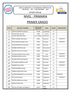 RESULTADO FINAL OPEC -2014 EDUCACION - Ugel Chincheros