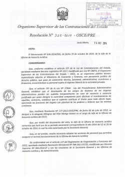 Resolución No 3 25 — 201V - OSCE/PRE