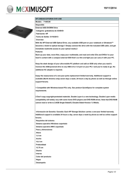 HP UNIDAD EXTERNA DVD USB Modelo - Meximusoft.com