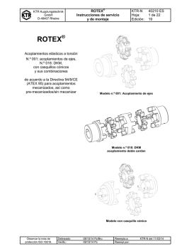 ROTEX Instrucciones de servicio y de montaje KTR-N Hoja: Edición