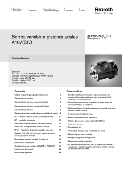 Bomba variable a pistones axiales A10V(S)O - Hydba