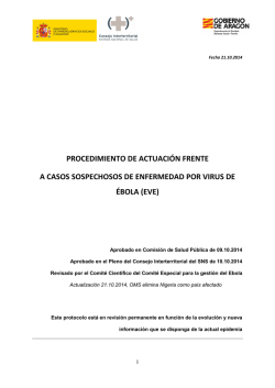 Procedimiento Ebola Aragon 20141021