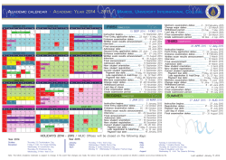 academic calendar 2014 2015 - Mahidol University International