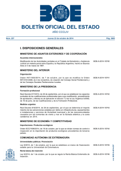 Sumario del BOE núm 257 de Jueves 23 de octubre de 2014 - BOE.es
