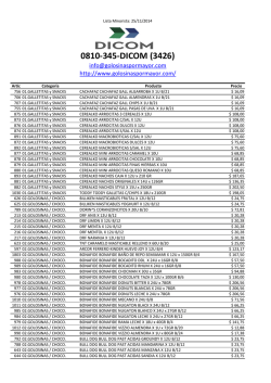 Lista de Precios - Golosinas por mayor