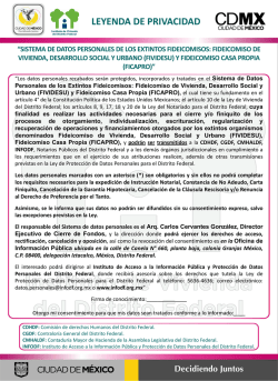Fideicomiso de Vivienda, Desarrollo Social y Urbano (FIVIDESU