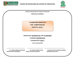 Matemáticas I - Colegio de Bachilleres de Tamaulipas