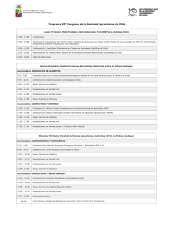 Programa del Congreso Agronómico - 65 Congreso Agronomía
