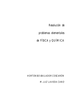 ResoluciÃ³n de problemas elementales de FÃSICA y QUÃMICA