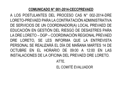 A LOS POSTULANTES DEL PROCESO CAS N° 002-2014 - DREL