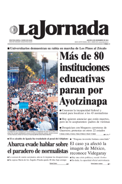 Abarca evade hablar sobre el paradero de normalistas - La Jornada