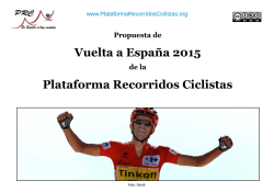 Vuelta a España 2015 Plataforma Recorridos Ciclistas