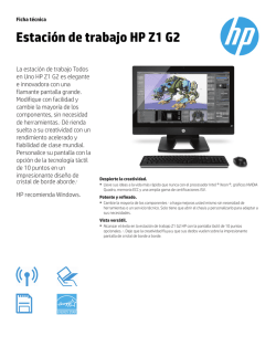 PSG AMS Commercial Workstation Datasheet 2013 - Hewlett Packard