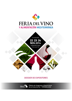 Dossier Expositor - Feria del Vino y Alimentación Mediterránea